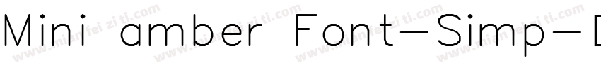 Mini amber Font-Simp字体转换